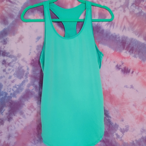 Danskin Now Semi-Fit Seafoam Green Sport Tank Top: M - Picture 3 of 5